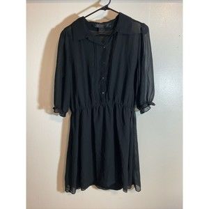 Kardashian Kollection Women’s XL Slip Dress And Cover Black Sheer Designer